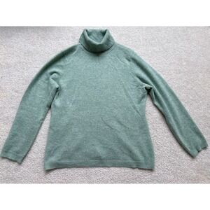 Charter Club 100% Cashmere Turtleneck Sweater Size XL (Bust 42") Mint Green